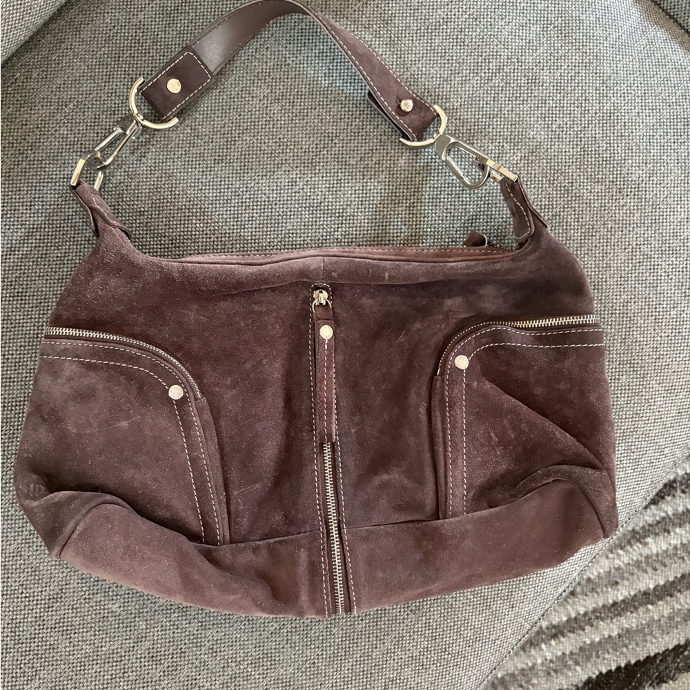 Longchamp suede shoulder bag - Picture 2 of 13